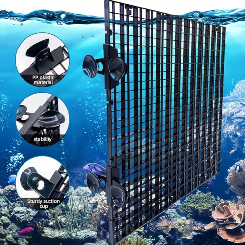 Qpets® 12PCS Fish Tank Divider Kit Mesh Screen with Suction Cups PP Plastic Aquarium Isolation Board Separator for Dividing Fish Turtles Lizards 30x30cm Qpets® 12PCS Fish Tank Divider Kit Mesh Screen with Suction Cups PP Plastic Aquarium Isolation Board Separator for Dividing Fish Turtles Lizards 30x30cm
